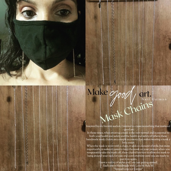 😷 (3/$25) Mask Chain - The "Silver Fish" - Picture 6 of 8